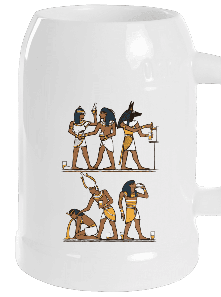 Egyptská párty půllitr White