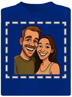 Karikatura z vlastní fotky pánské sportovní tričko Royal Blue Mal