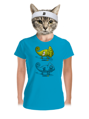 Zapnuto vypnuto dámské sportovní tričko Blue Atol