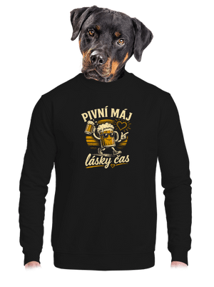 unisex mikina bez kapuce