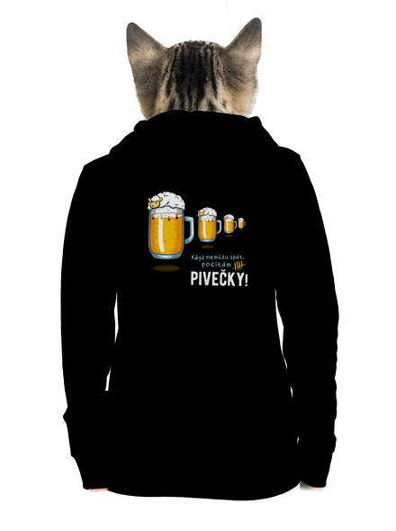 Pivečka dámská mikina na zip Black