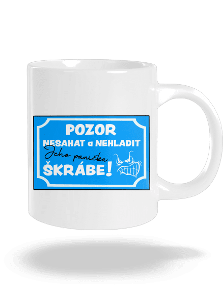 Pozor, nesahat velký hrnek White