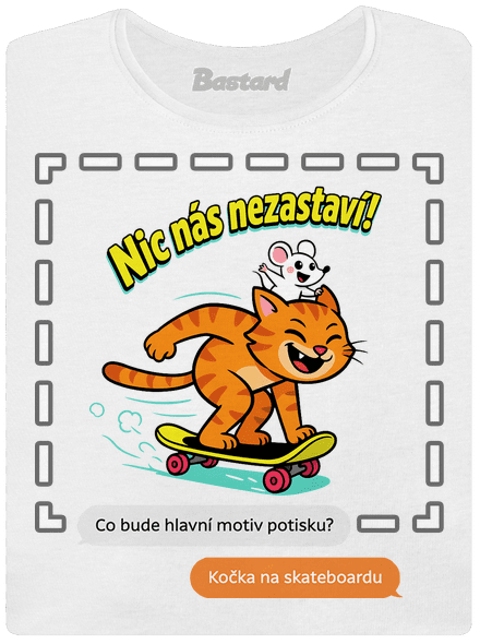 Vlastní AI obrázek dámské tričko s lemem White