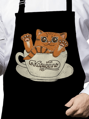 Kapučičíno zástěra Black