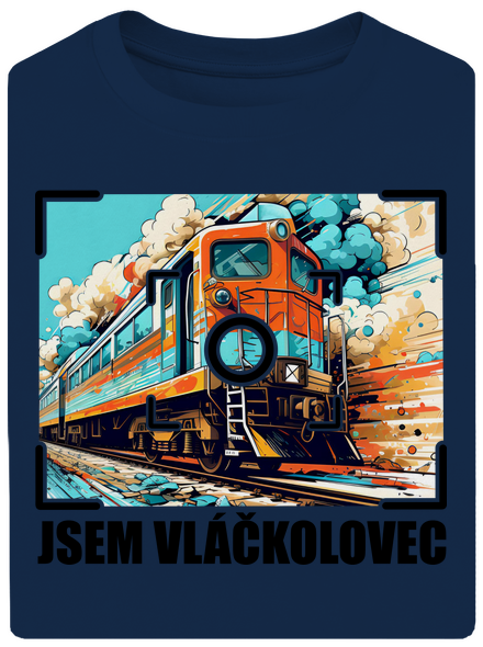 Jsem vláčkolovec unisex tričko oversized Midnight Blue