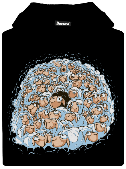 Nejdu s davem dětská mikina klokanka Black