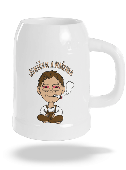 Jeníček a mařenka půllitr White