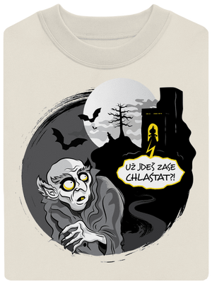 Nosferatu unisex mikina bez kapuce Off White