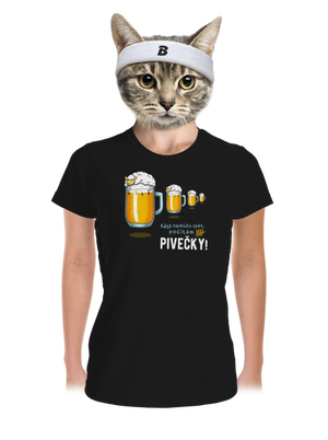 Pivečka dámské sportovní tričko Black