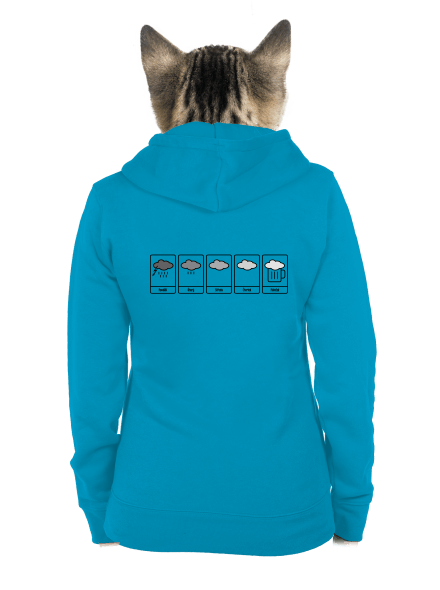 Předpověď počasí dámská mikina na zip Blue Atol