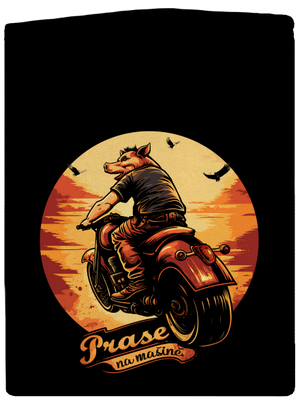 Prase na mašině pánská mikina na zip Black