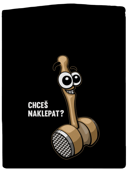 Chceš naklepat? pánská mikina na zip Black
