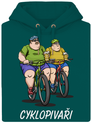 Cyklopivaři unisex mikina premium Emerald Green