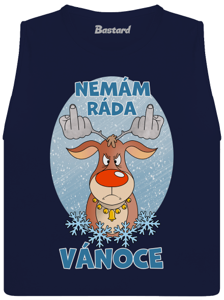 Nemám rád Vánoce dámské tílko volné Navy
