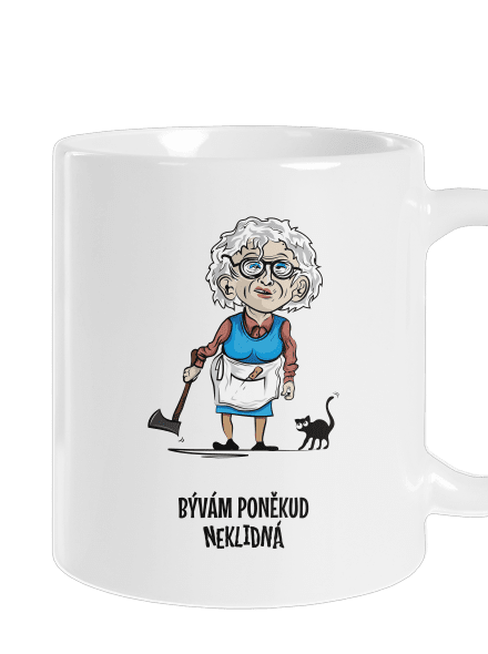 Neklidná - vlastní text klasický hrnek White