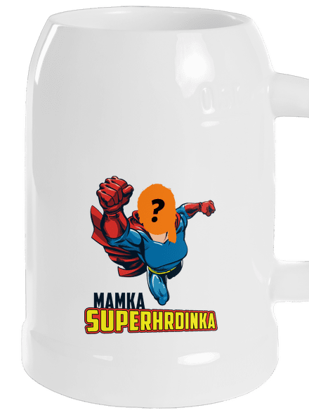 Mamka superhrdinka půllitr White