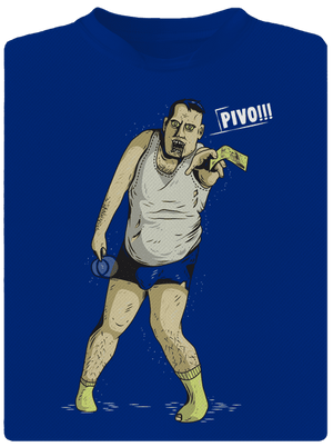 Beer zombie pánské sportovní tričko Royal Blue Mal