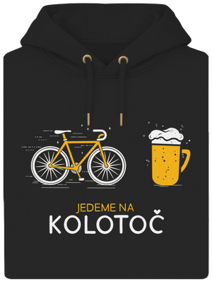 Jedeme na kolotoč unisex mikina premium Dark Black