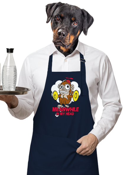 Monkey in my head zástěra Navy