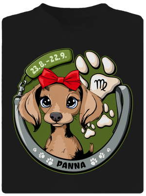 Psí horoskop: Panna dětské sportovní tričko Black