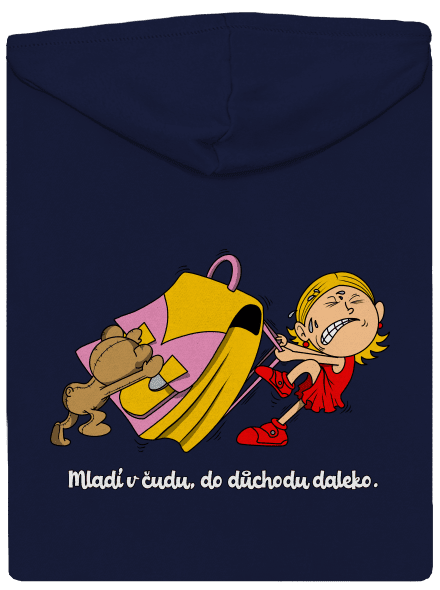 Školačka pánská mikina na zip Navy