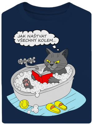 Jak všechny naštvat unisex tričko oversized Midnight Blue