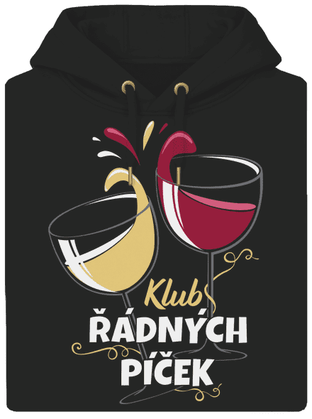Klub řádných píček unisex mikina premium Dark Black