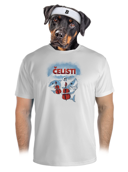 Čelisti pánské sportovní tričko White