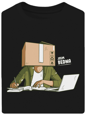 Jsem bedna unisex tričko oversized Black