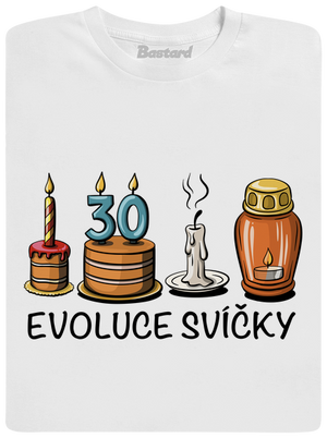 Evoluce svíčky dětské tričko White