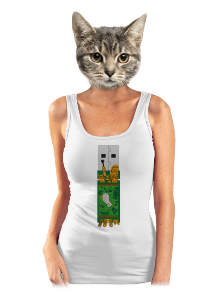 USB city dámské tílko klasické White