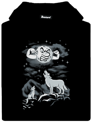 Vlčí árie dámská mikina klokanka Black