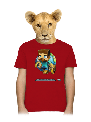 B17: Minecraft dětské tričko Red