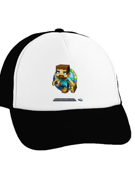 B17: Minecraft kšiltovka truckerka Black cap