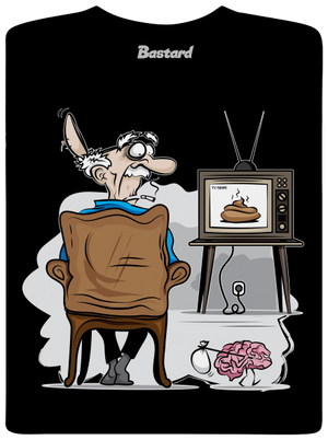 TV News pánské dlouhý rukáv Black