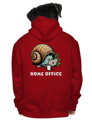 Šnekův home office pánská mikina na zip Red