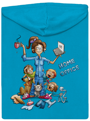 Maminčin home office dámská mikina na zip Blue Atol