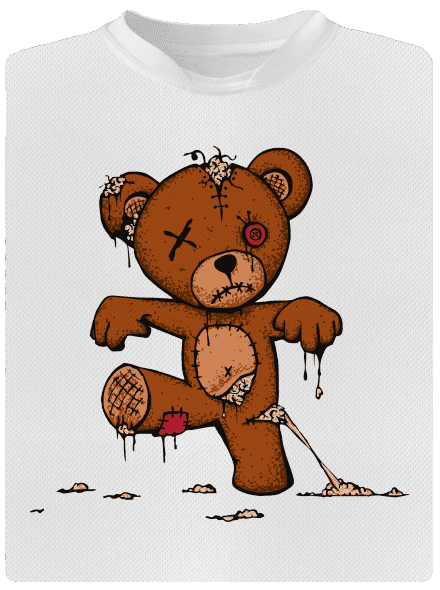 Zombie teddy pánské sportovní tričko White