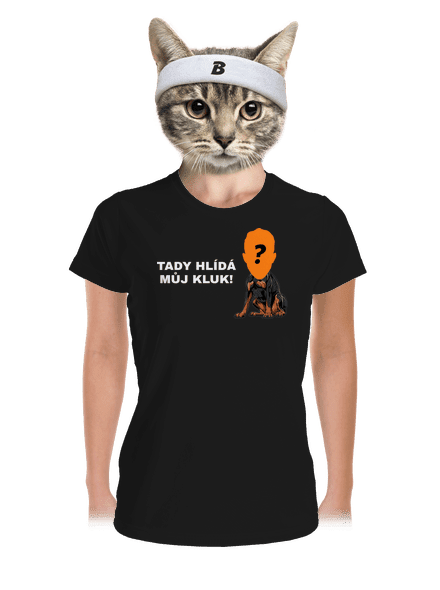 Tady hlídám já dámské sportovní tričko Black