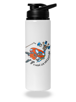 Tvrdě za vítězstvím lahev na vodu White