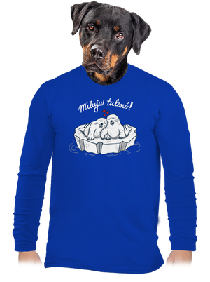 Miluju tulení pánské dlouhý rukáv Royal Blue