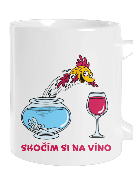 Skočím si na víno velký hrnek White