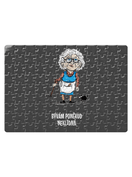 Neklidná - vlastní text puzzle White