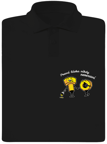 Pravá láska pánská polokošile Black