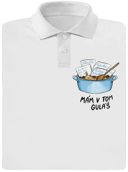 Mám v tom guláš pánská polokošile White