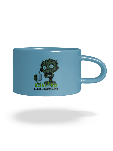 Zombie kávička hrnek makronka Blue Macaron