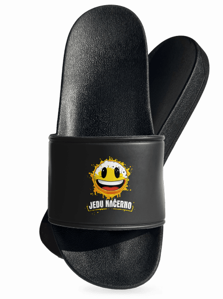 Jedu načerno pantofle Black