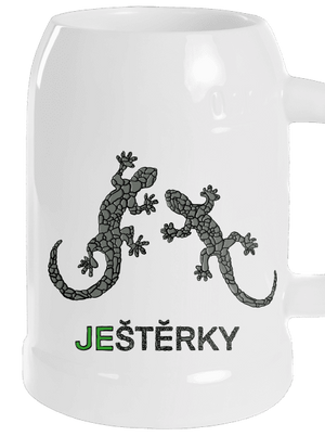 Ještěrky půllitr White