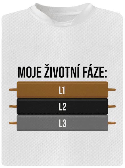 Moje životní fáze pánské sportovní tričko White