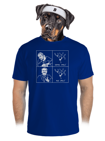 Cimrman: Copak jmelí pánské sportovní tričko Royal Blue Mal